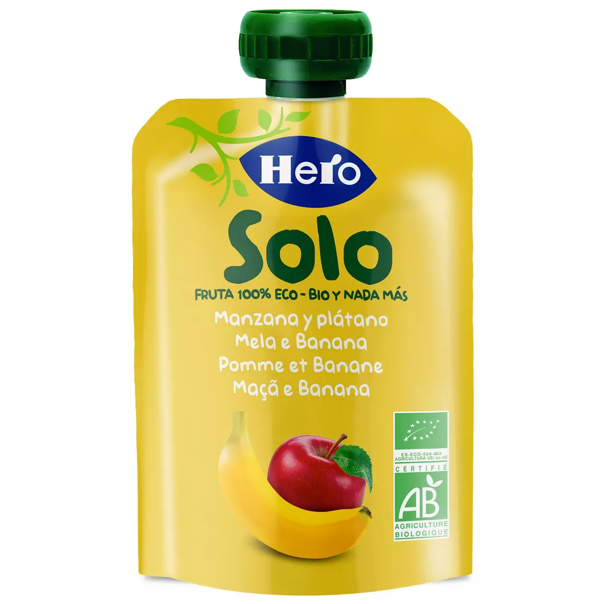 HERO Solo Gourde pomme banane bio 100g
