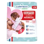 CARRYBOO Nature couches culottes taille 4 (8-15kg) 30 couches culottes