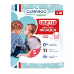 CARRYBOO Nature couches culottes taille 5 (12-18kg) 28 couches culottes