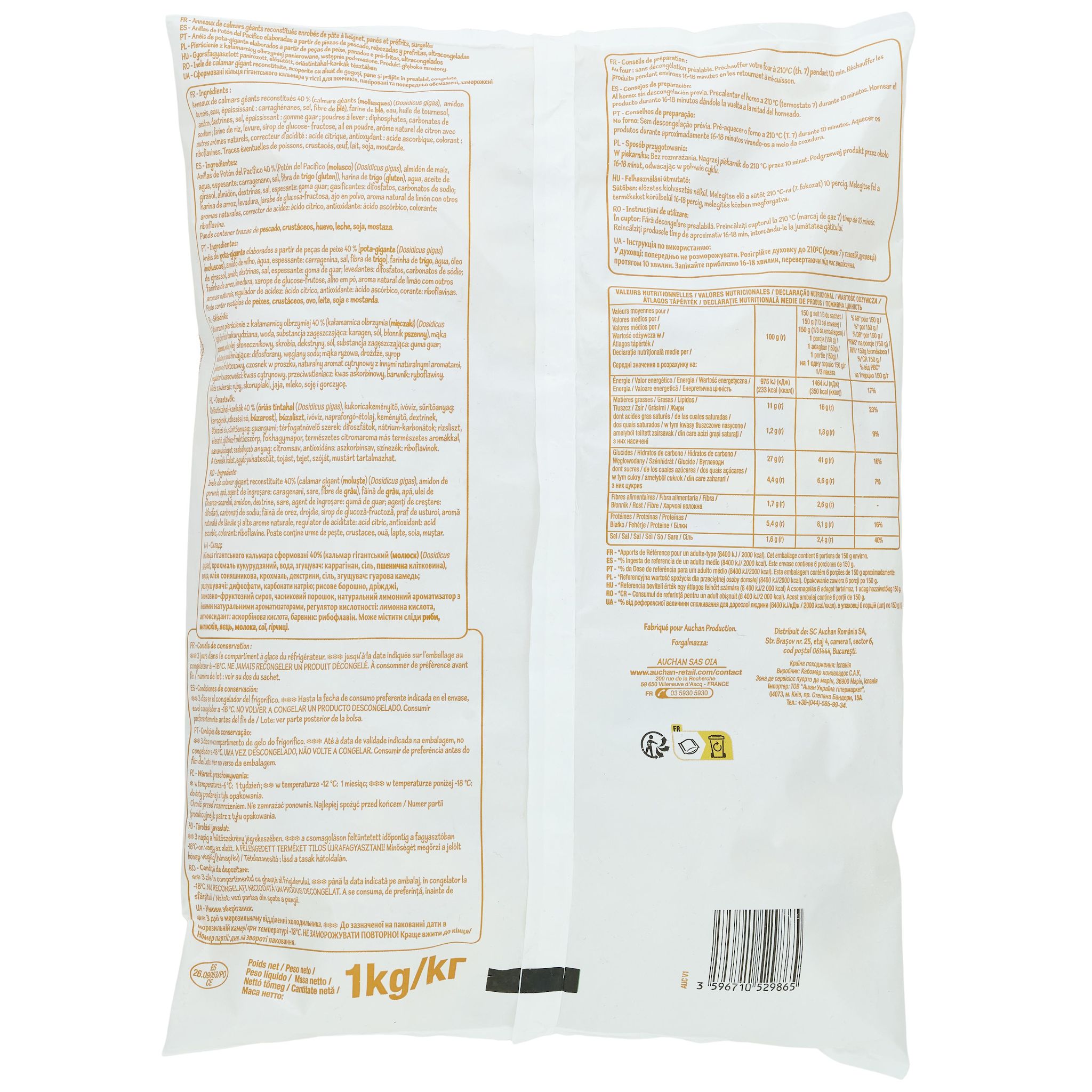 Voir la diapositive 2 : POUCE Beignets de calamars à la romaine 1kg