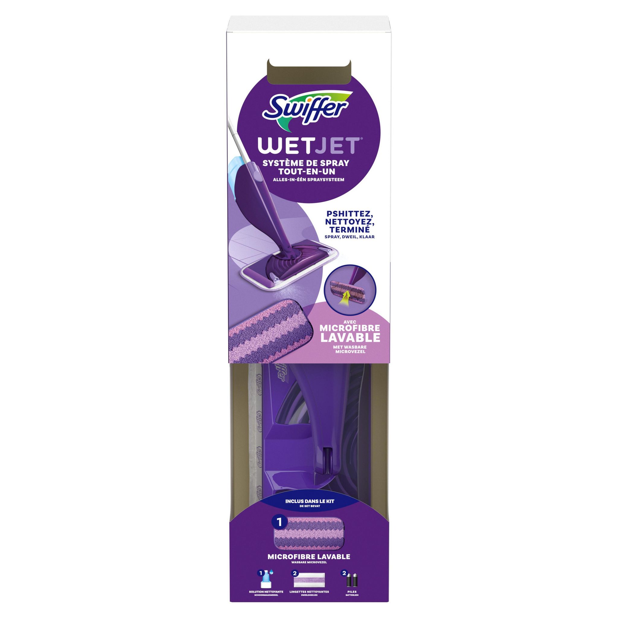 Voir la diapositive 2 : SWIFFER Balai Wetjet microfibre lavable 1 pièce