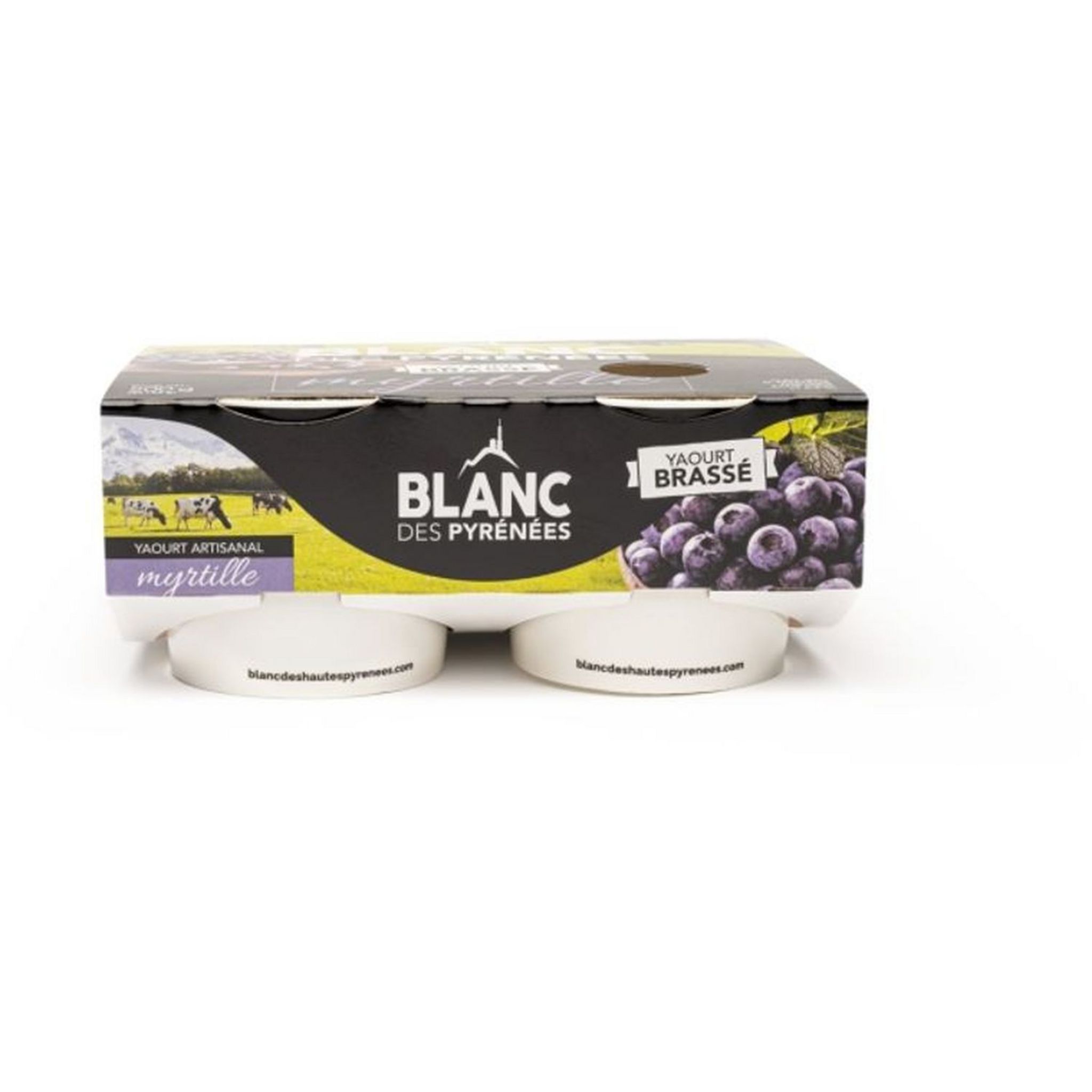 BLANC DES PYRÉNÉES Yaourt brassé à la myrtille 4x125g