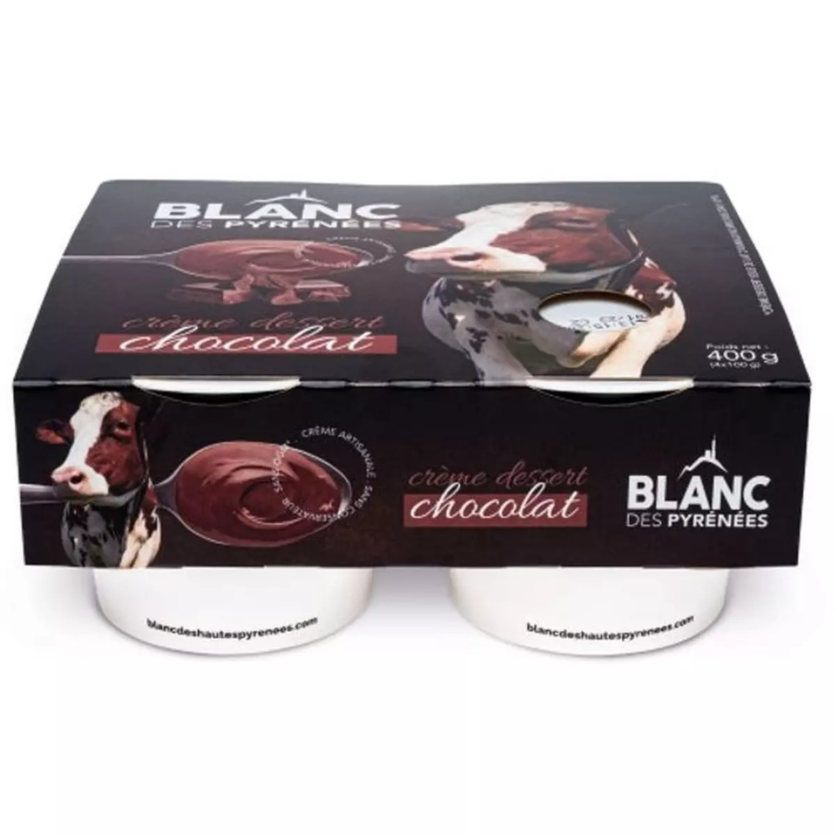 BLANC DES PYRÉNÉES Crème dessert au chocolat 4x100g