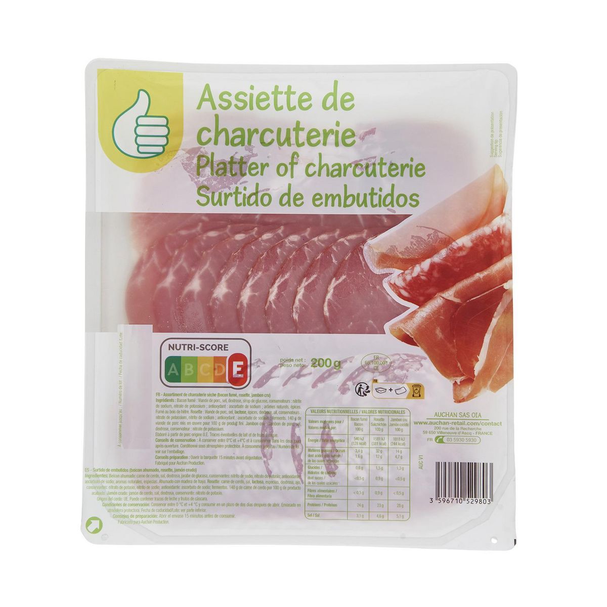 POUCE Assiette de charcuterie 200g
