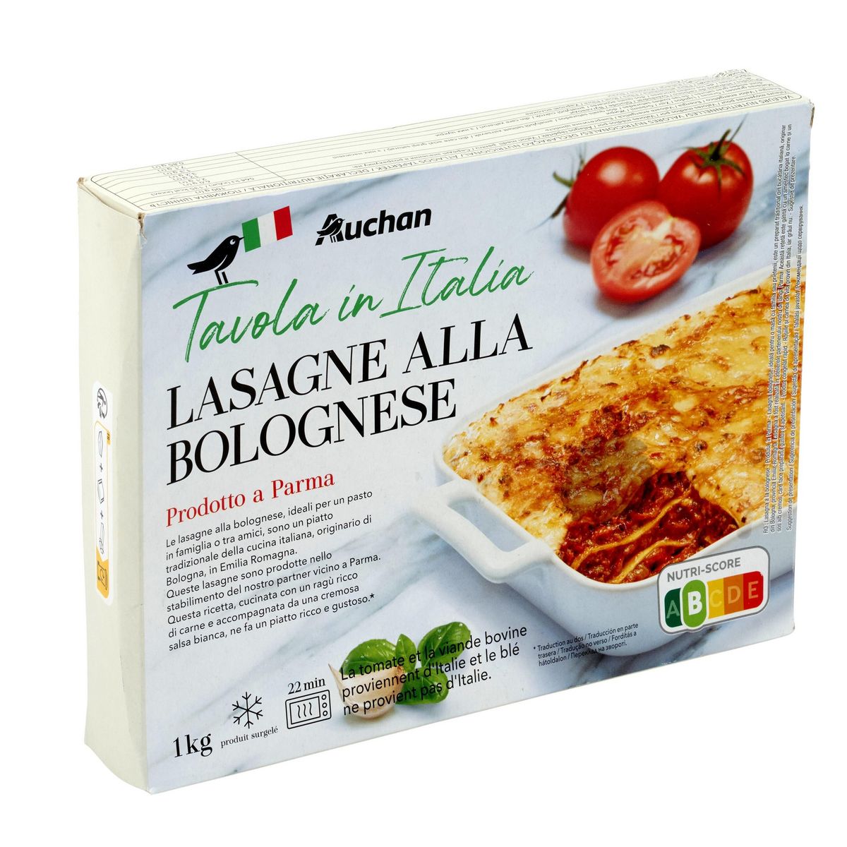 AUCHAN TAVOLA IN ITALIA Lasagnes à la bolognèse 1kg