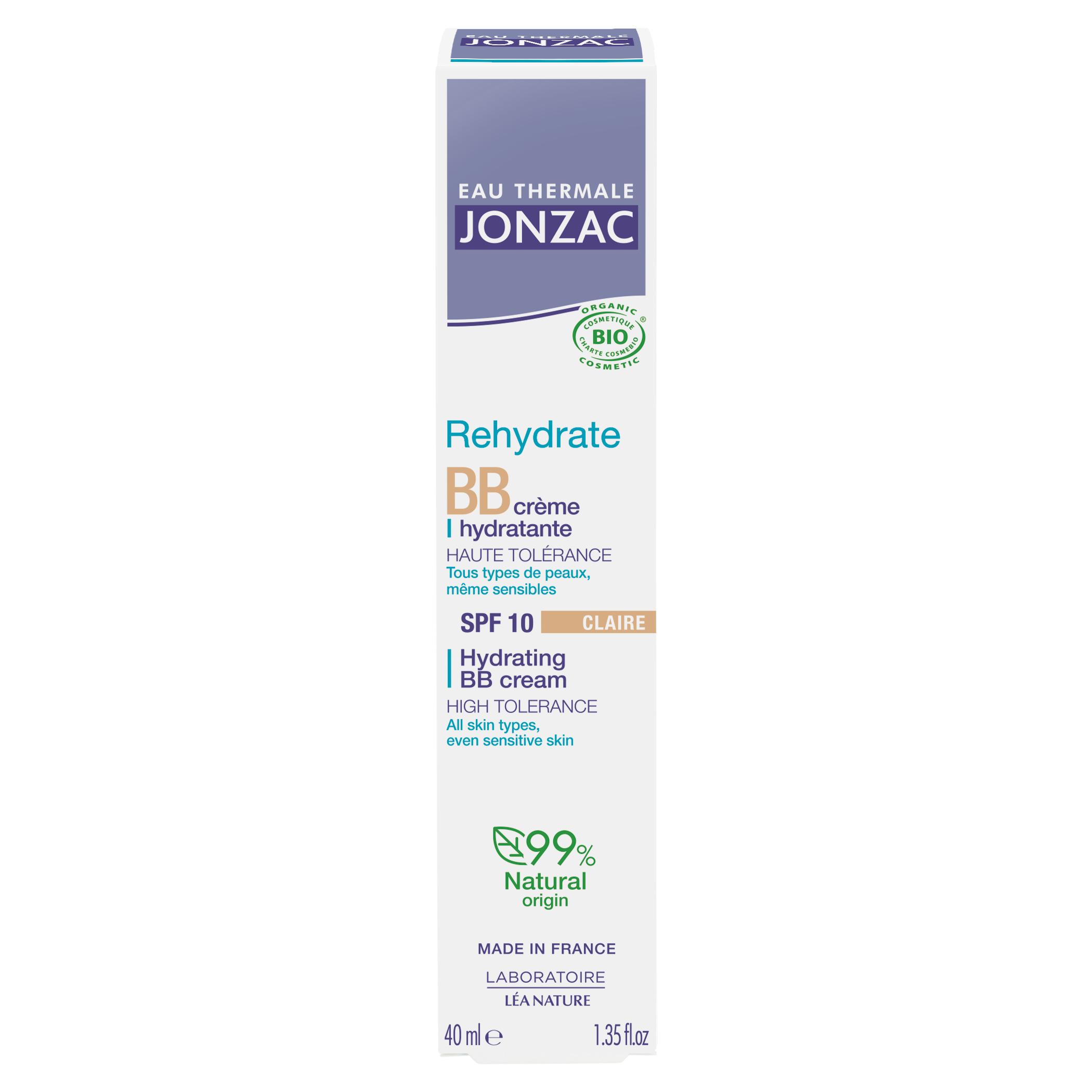 Voir la diapositive 2 : EAU THERMALE JONZAC BB crème hydratante tous type de peaux SPF10 teinte clair bio 40ml