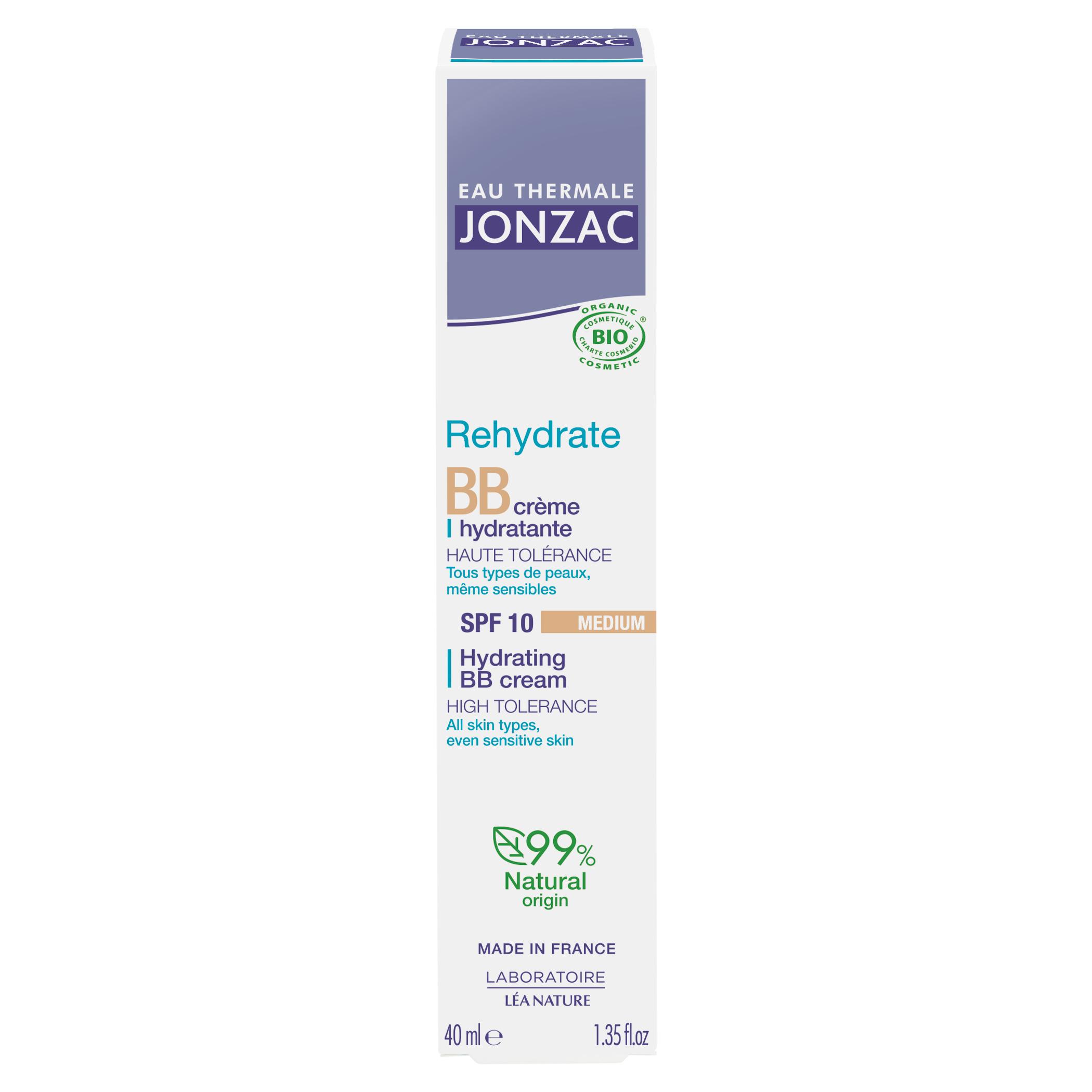 Voir la diapositive 2 : EAU THERMALE JONZAC BB crème hydratante tous types de peaux SPF10 teinte medium bio 40ml