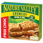 NATURE VALLEY Barres de céréales crunchy à l'avoine et miel 6x42g