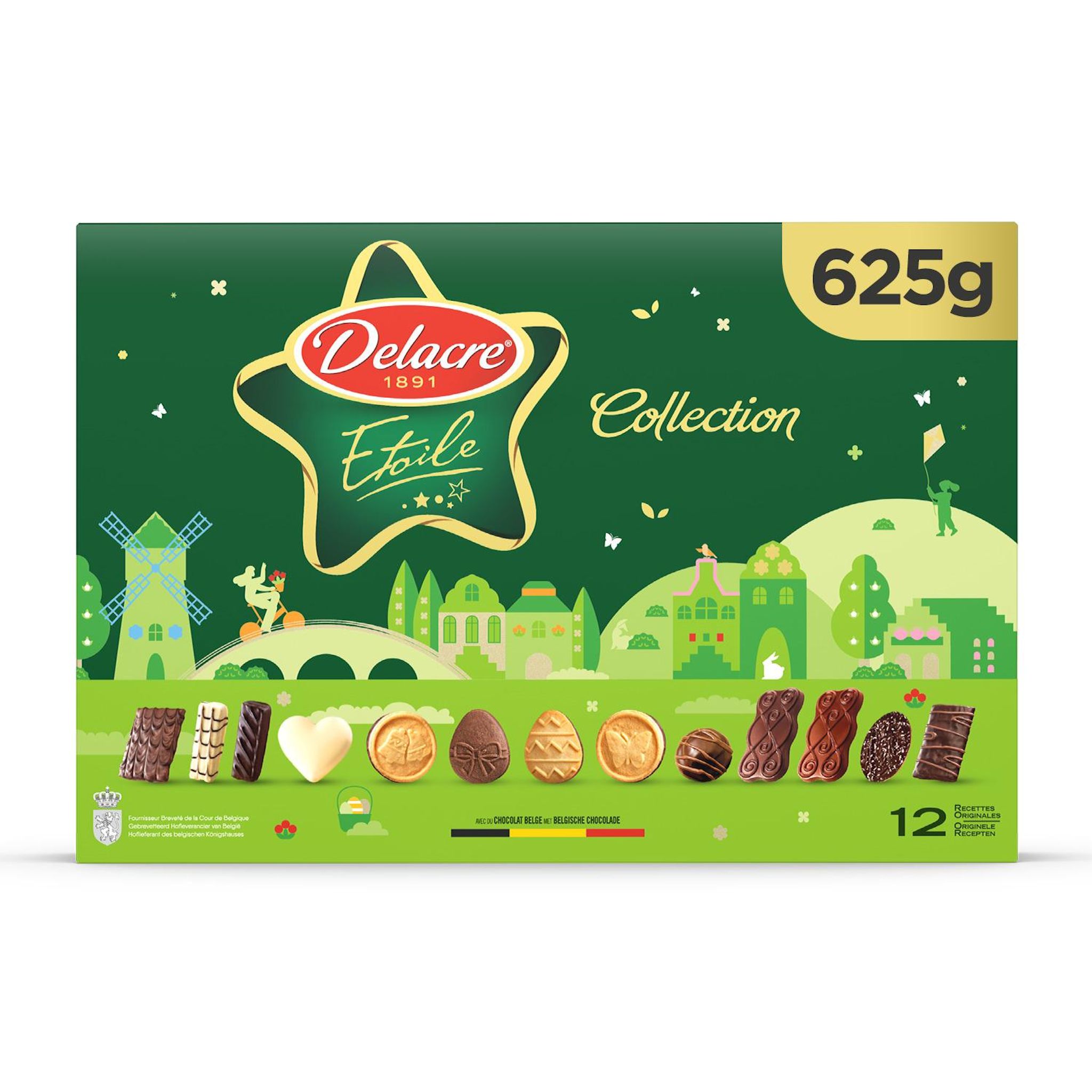 DELACRE Assortiment de biscuits collection Etoile 625g