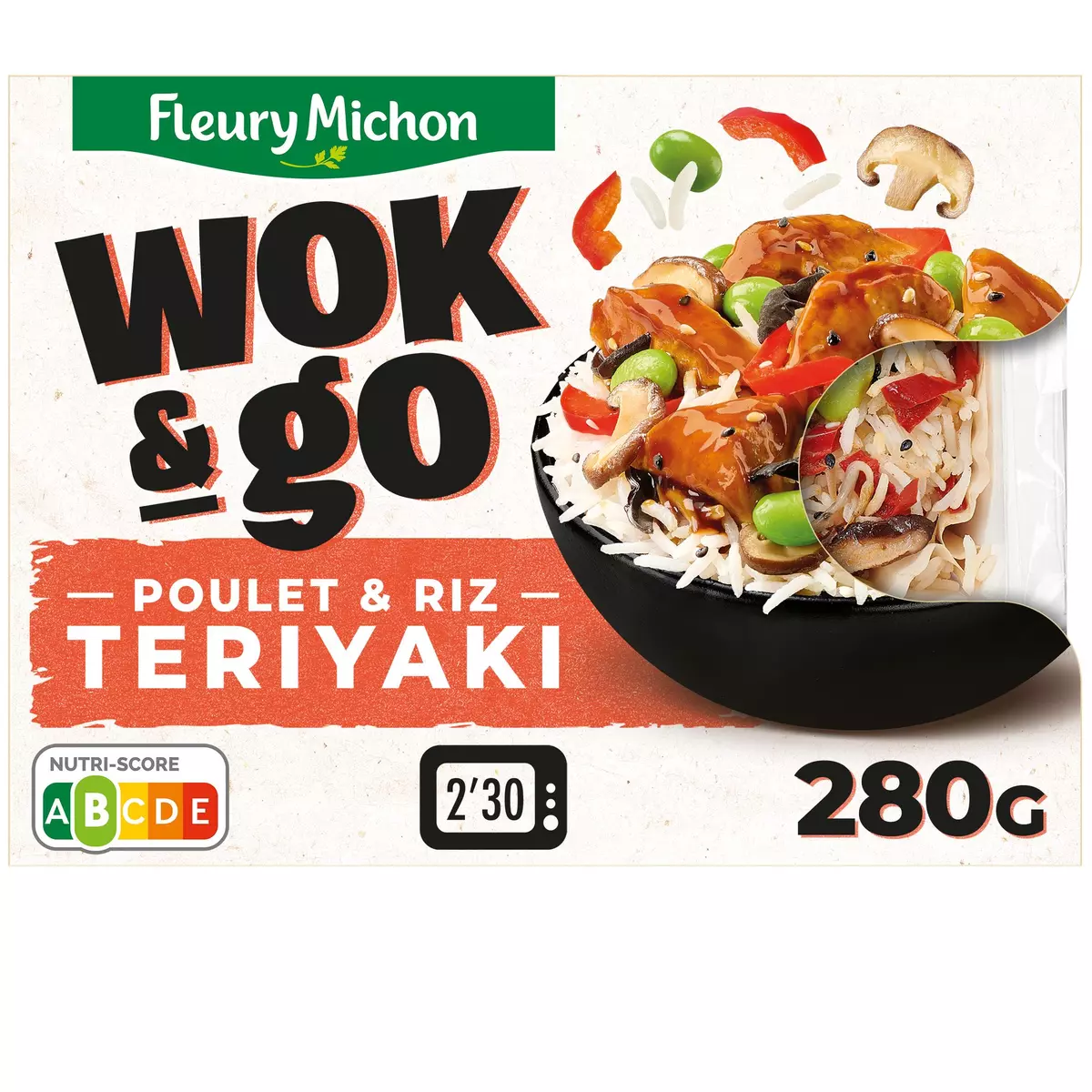 FLEURY MICHON Wok & GO poulet et riz teriyaki 280g
