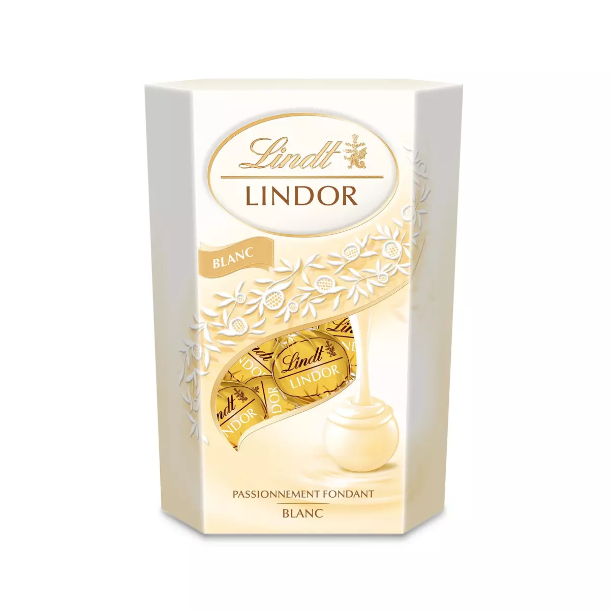 LINDT Lindor bouchées de chocolat blanc passionnément fondant 200g