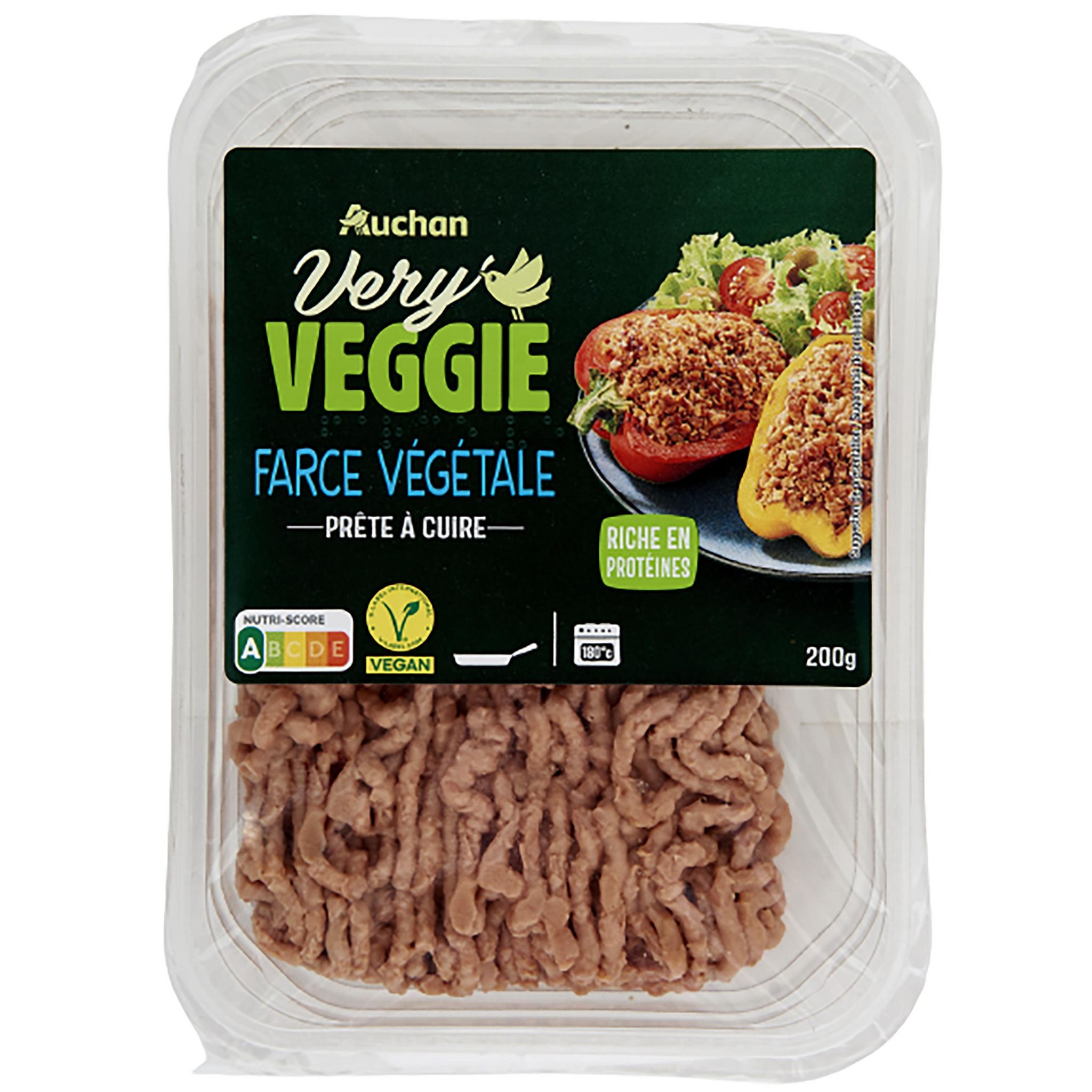 Voir la diapositive 3 : AUCHAN VERY VEGGIE Farce végétale 200g