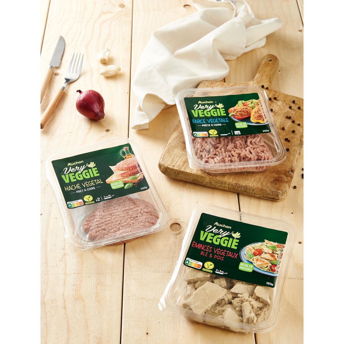 AUCHAN VERY VEGGIE Haché végétal 2 pièces 200g