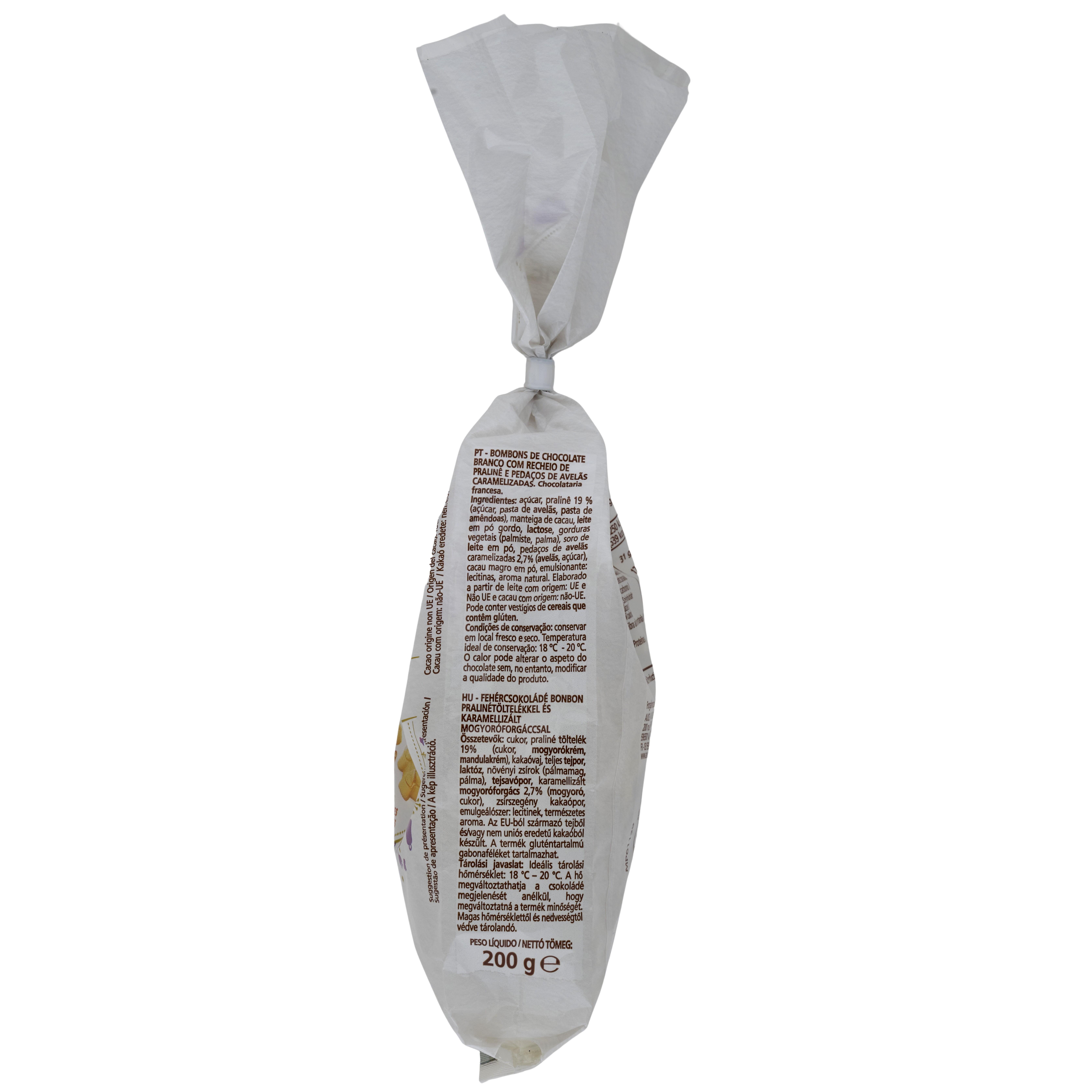 Voir la diapositive 2 : VENDOME Fritures pralinées chocolat blanc éclats de noisettes caramélisées 200g