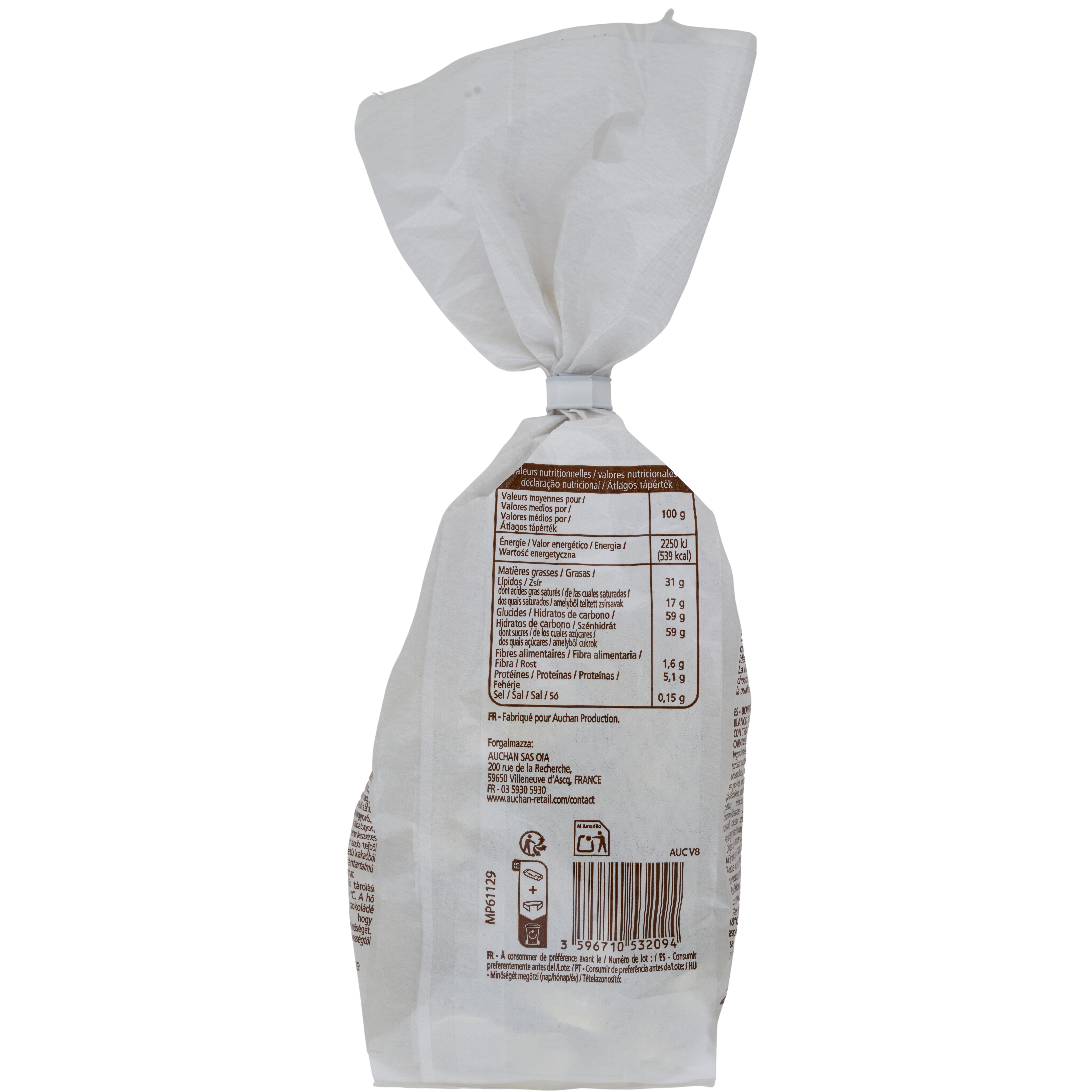 Voir la diapositive 4 : VENDOME Fritures pralinées chocolat blanc éclats de noisettes caramélisées 200g