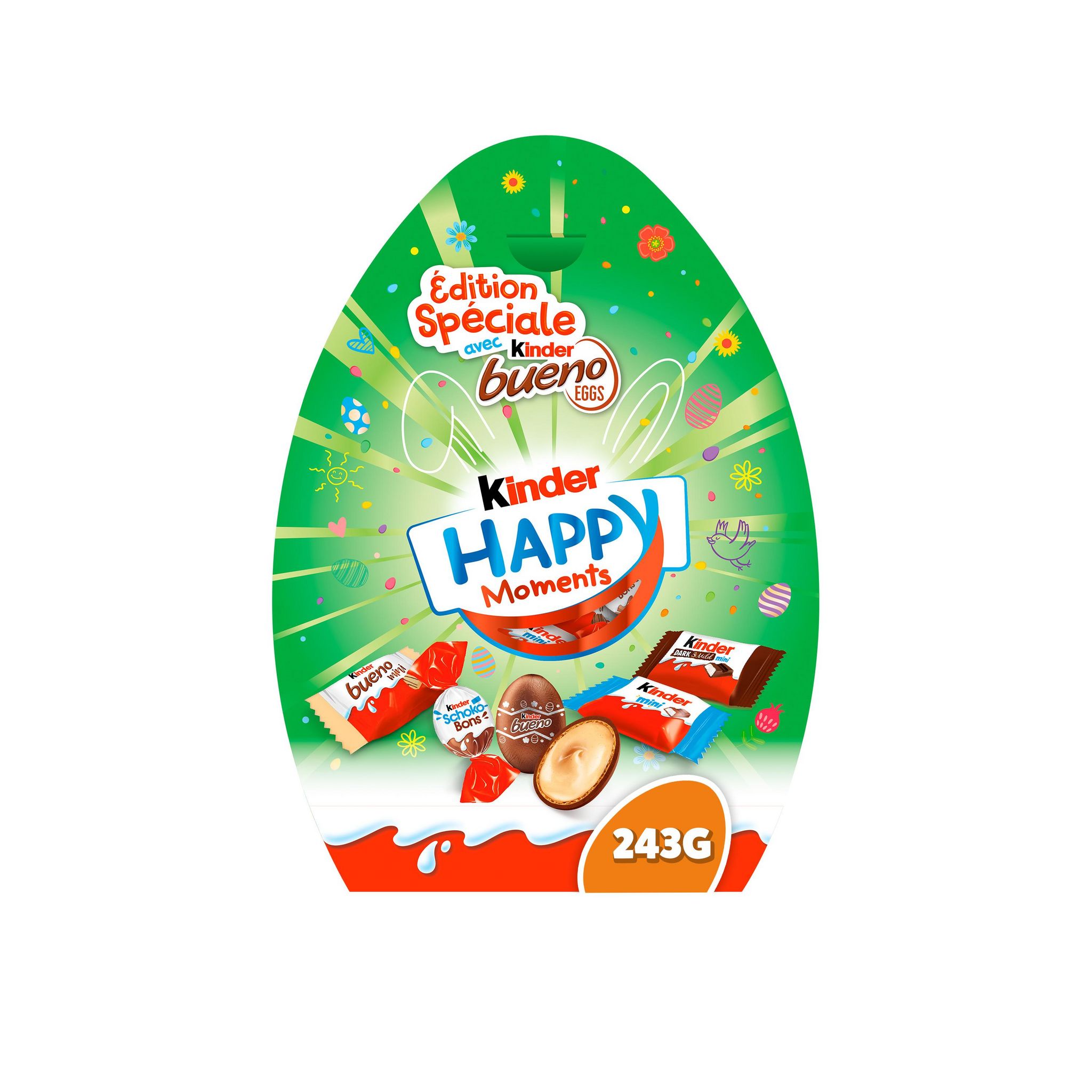 KINDER Boite Happy moments avec mix de bonbons au chocolat 243g