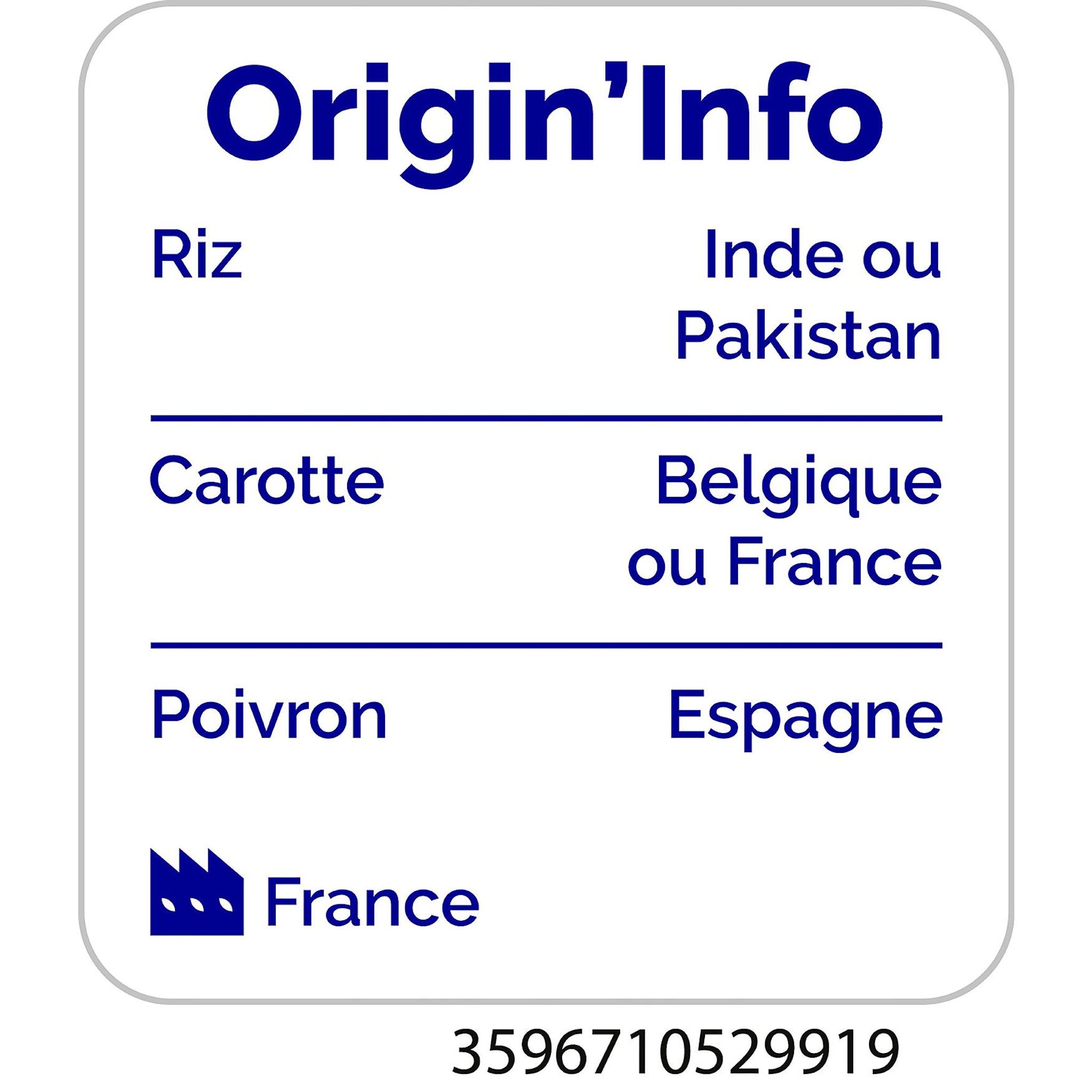 Voir la diapositive 2 : AUCHAN Riz basmati au curry et légumes sachet express 2 portions 250g