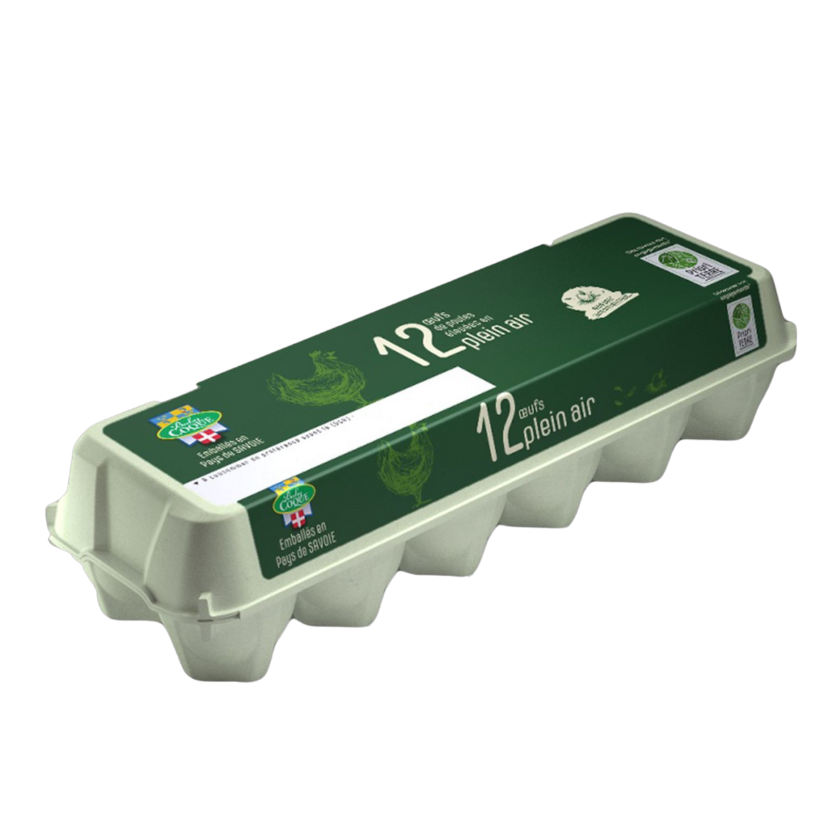 BABY COQUE Oeufs de poules élevées en plein air 12 oeufs