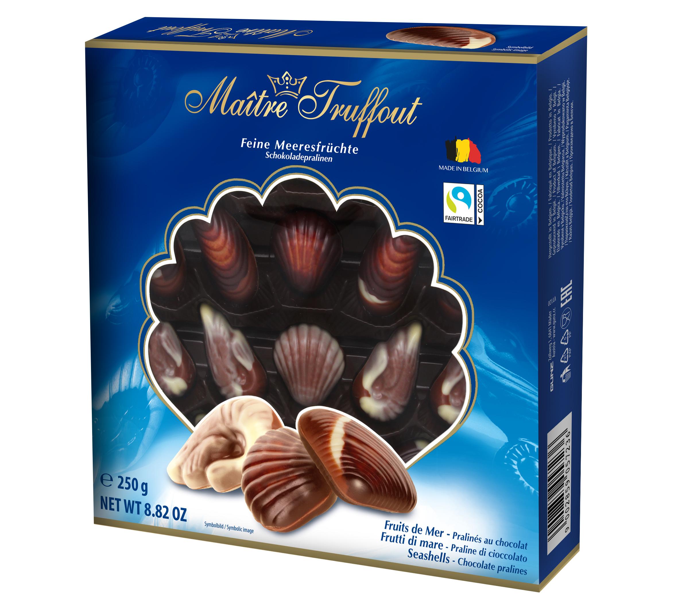 MAITRE TRUFFOUT Pralines au chocolat en forme de fruits de mer