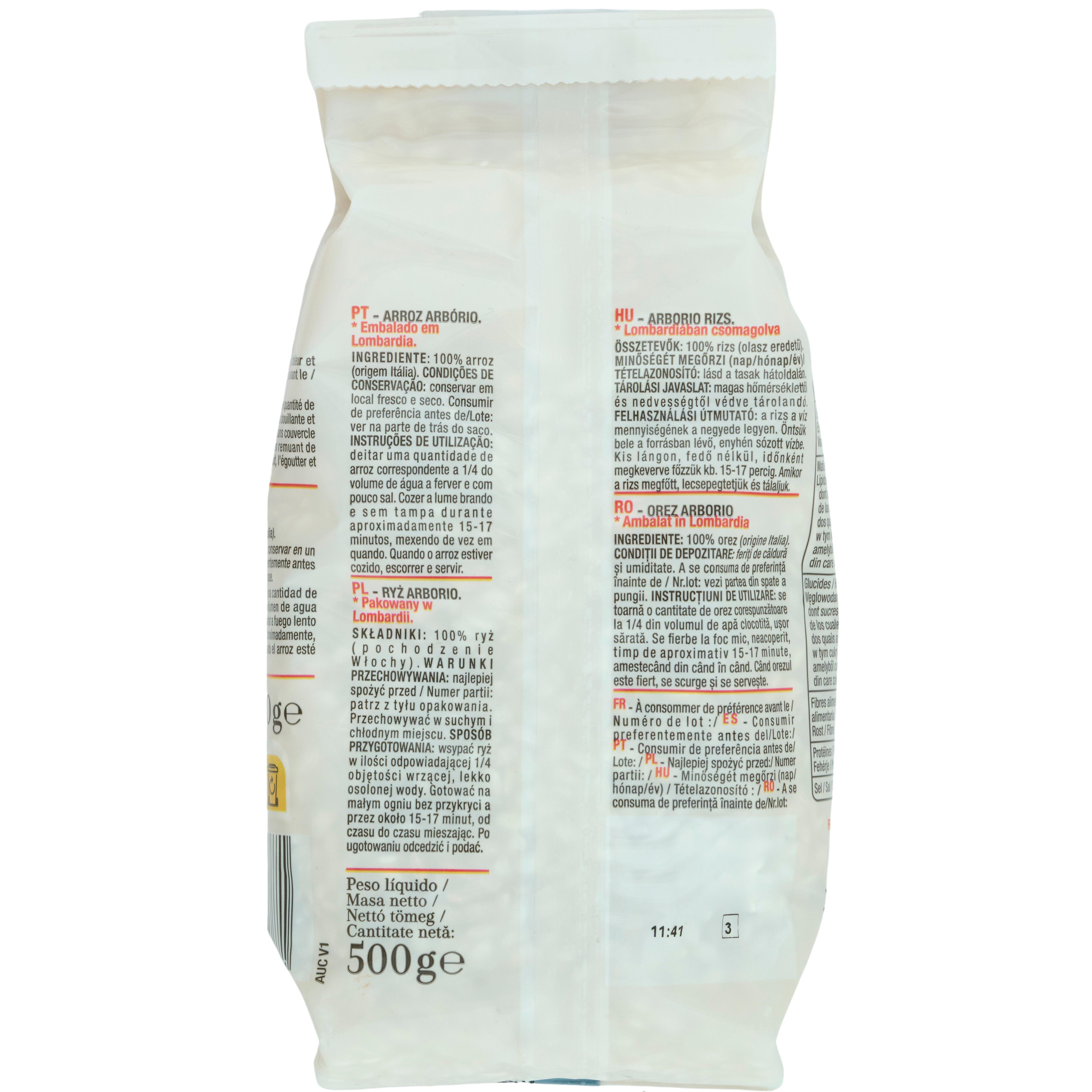 Voir la diapositive 2 : AUCHAN TAVOLA IN ITALIA Riz Arborio 500g