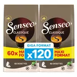 SENSEO Dosettes de café classique compostables compatibles Senseo 120 dosettes 832g