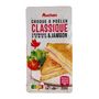 Voir la diapositive 2 : AUCHAN Croque à poêler classique au fromage fondu et jambon 2 pièces 200g