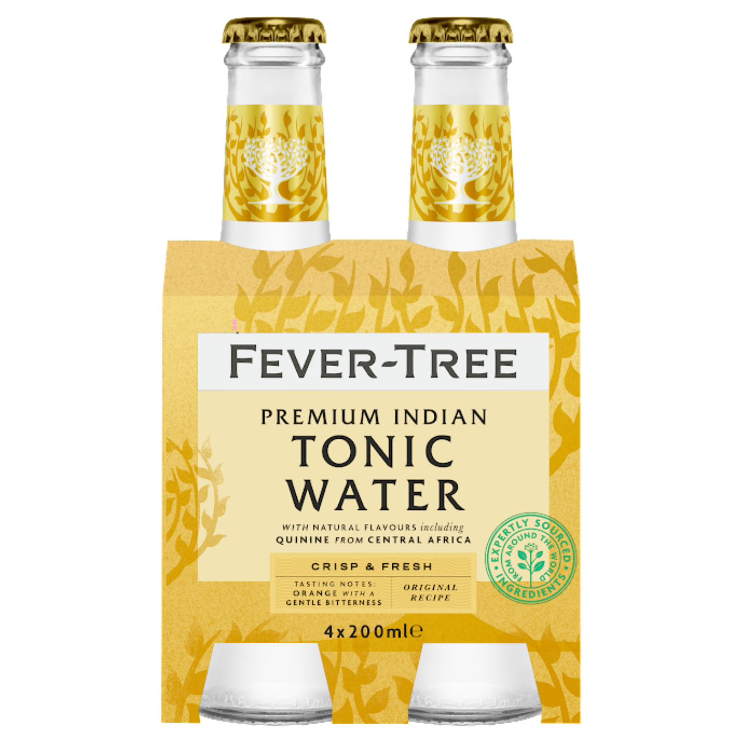 FEVER TREE Premium indian tonic water eau gazeuse bouteille 4x20cl