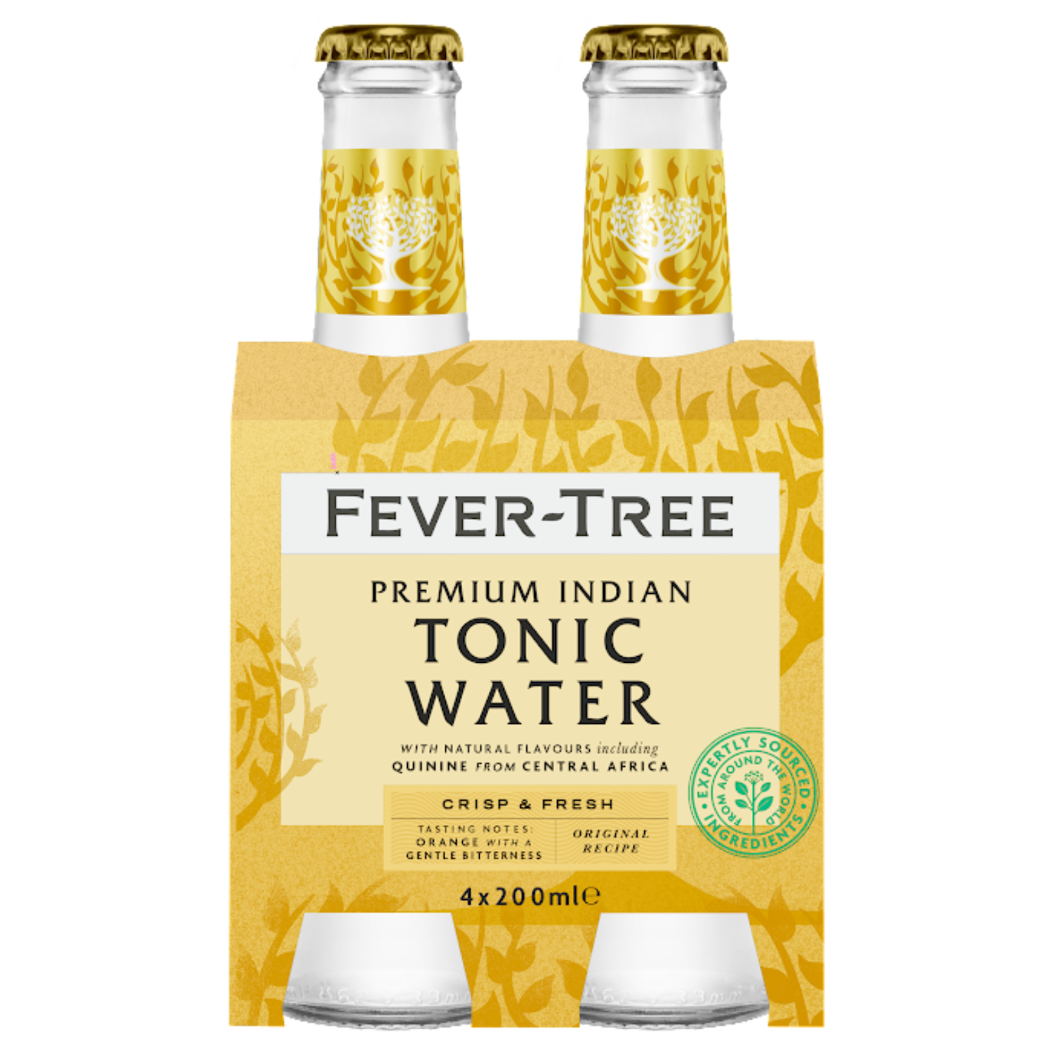 FEVER TREE Premium indian tonic water eau gazeuse bouteille 4x20cl