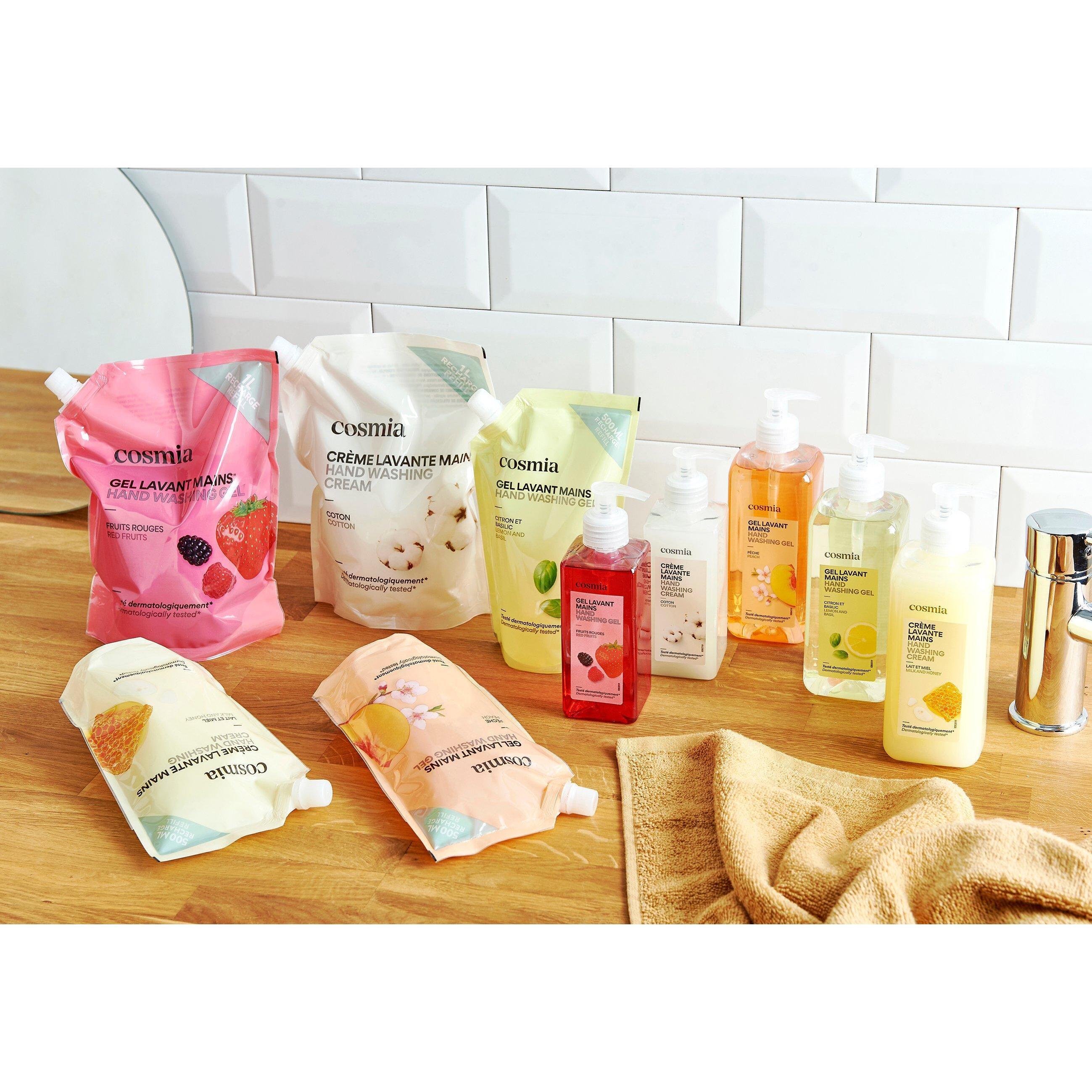 Voir la diapositive 3 : COSMIA Gel lavant mains aux fleurs de pêche 500ml