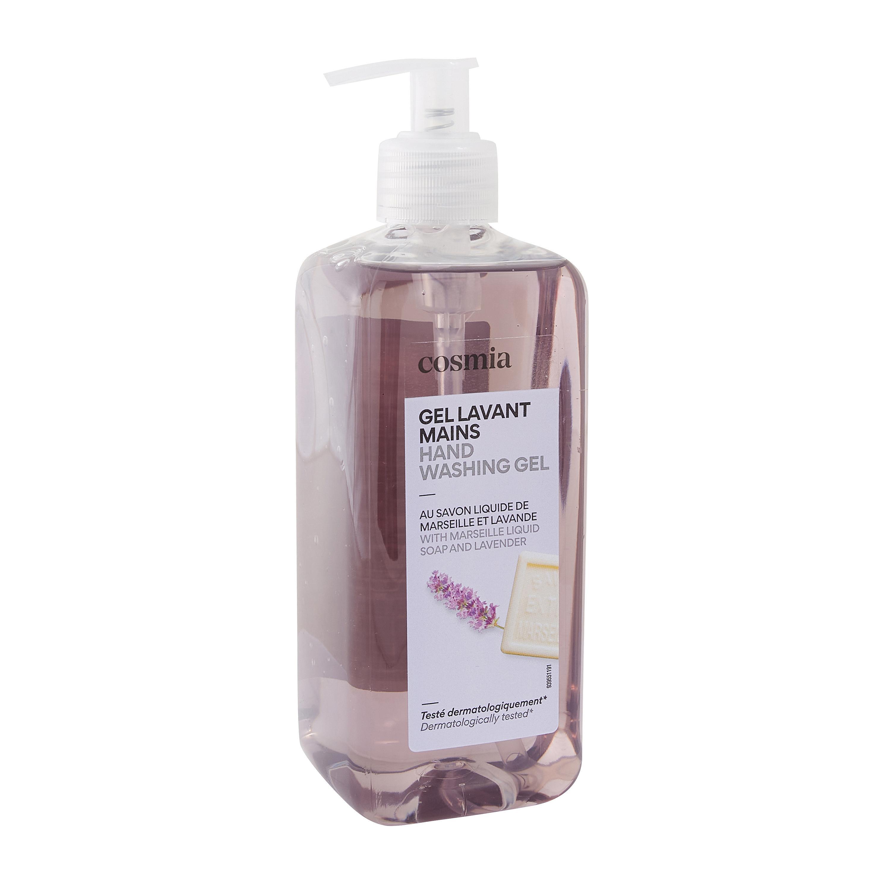 Voir la diapositive 2 : COSMIA Gel lavant mains au savon liquide de Marseille et lavande 500ml