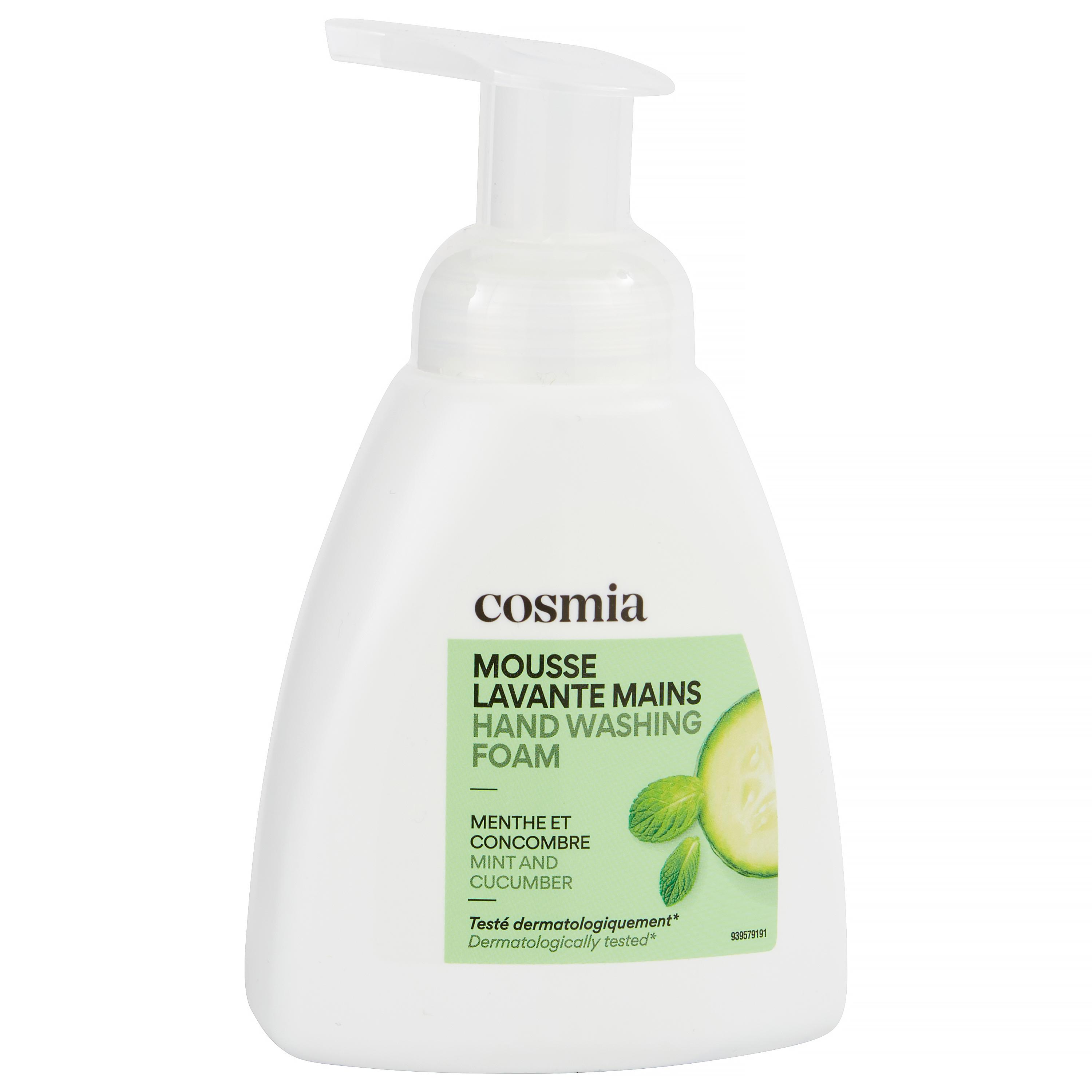 Voir la diapositive 2 : COSMIA Mousse lavante pour mains menthe et concombre 300ml
