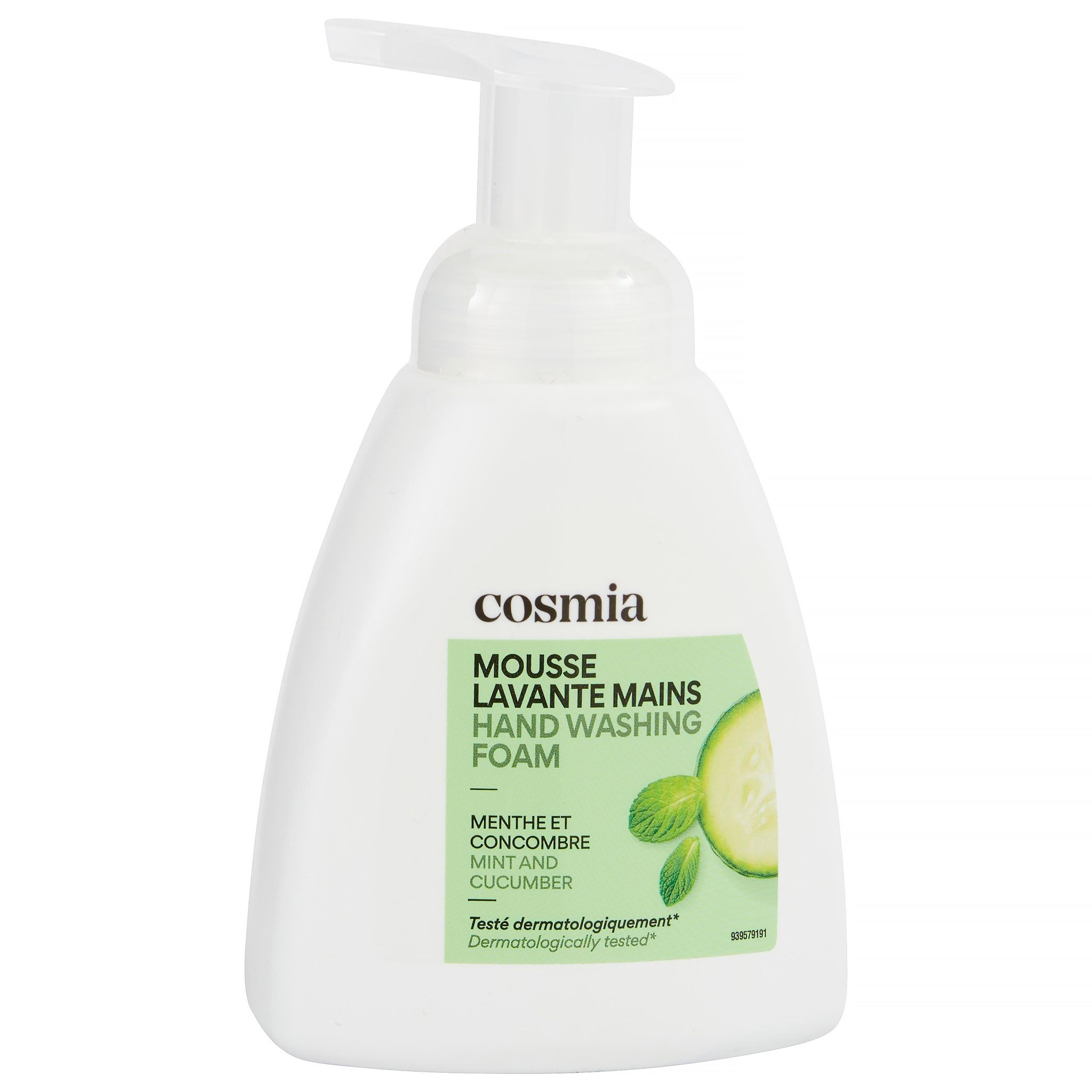 Voir la diapositive 3 : COSMIA Mousse lavante pour mains menthe et concombre 300ml