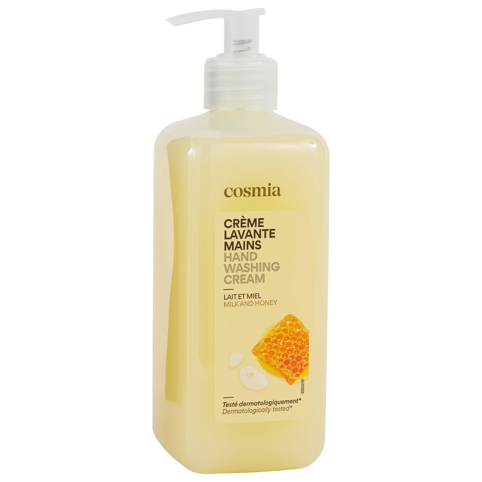 Voir la diapositive 2 : COSMIA Crème lavante mains lait et miel 500ml