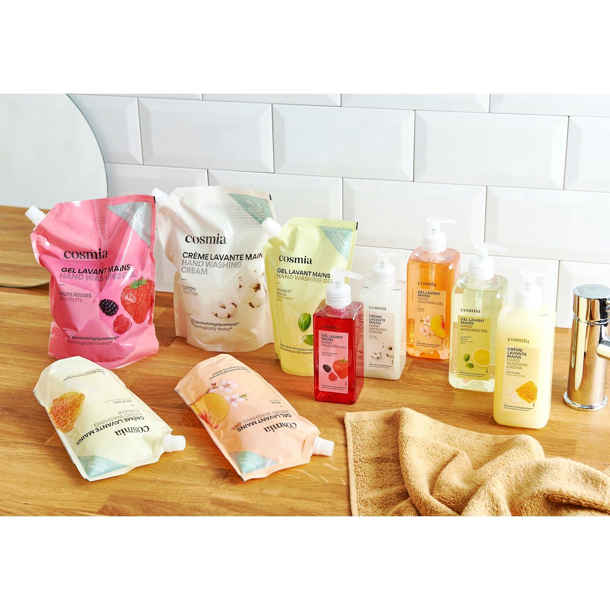 COSMIA Gel lavant mains citron et basilic 500ml