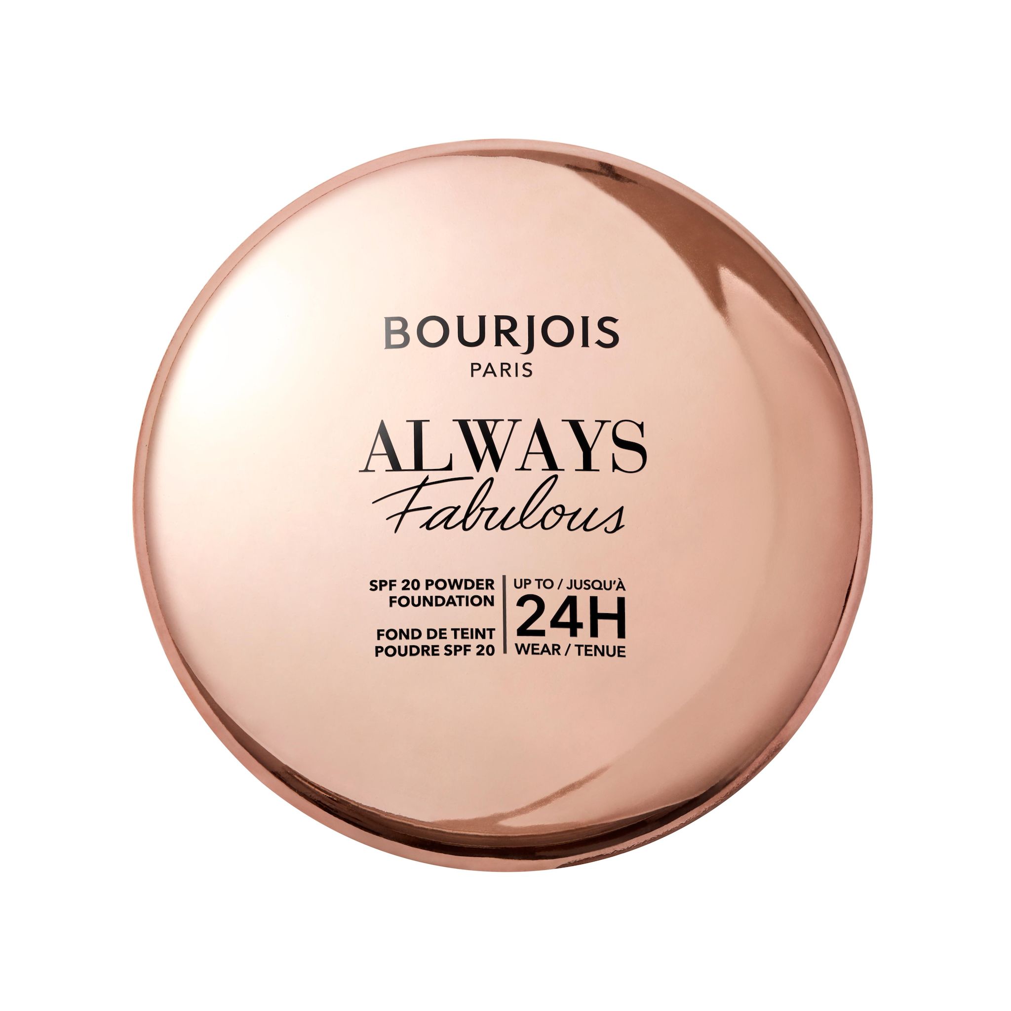 BOURJOIS Always Fabulous Fond de teint poudre SPF20 tenue jusqu'à 24H 100 ivoire rose 7g