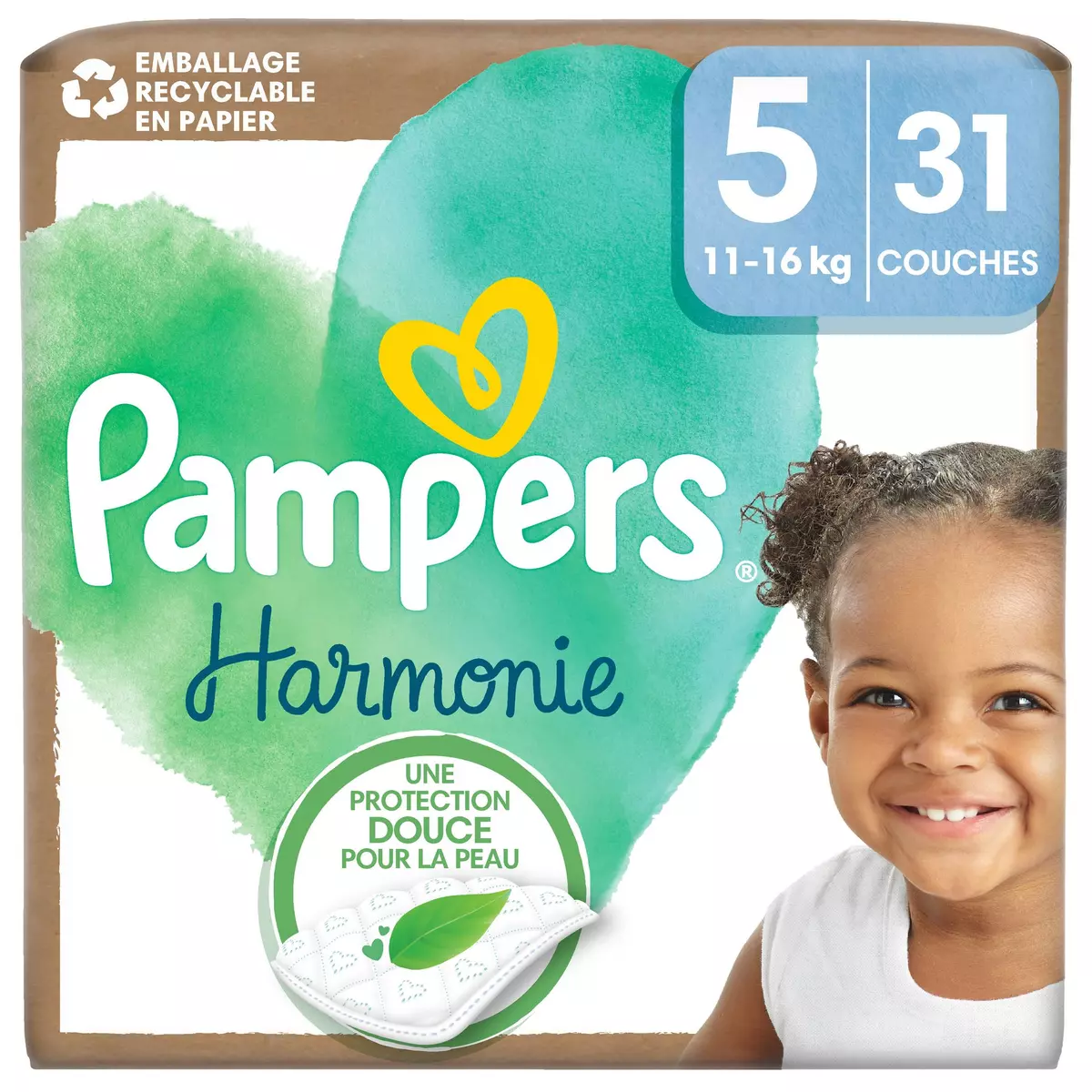 PAMPERS Harmonie Couches taille 5 (11-16kg) 31 couches