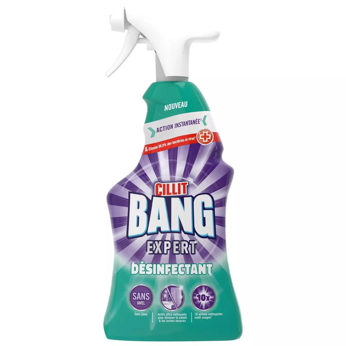 CILLIT BANG Spray nettoyant expert désinfectant sans javel 750ml