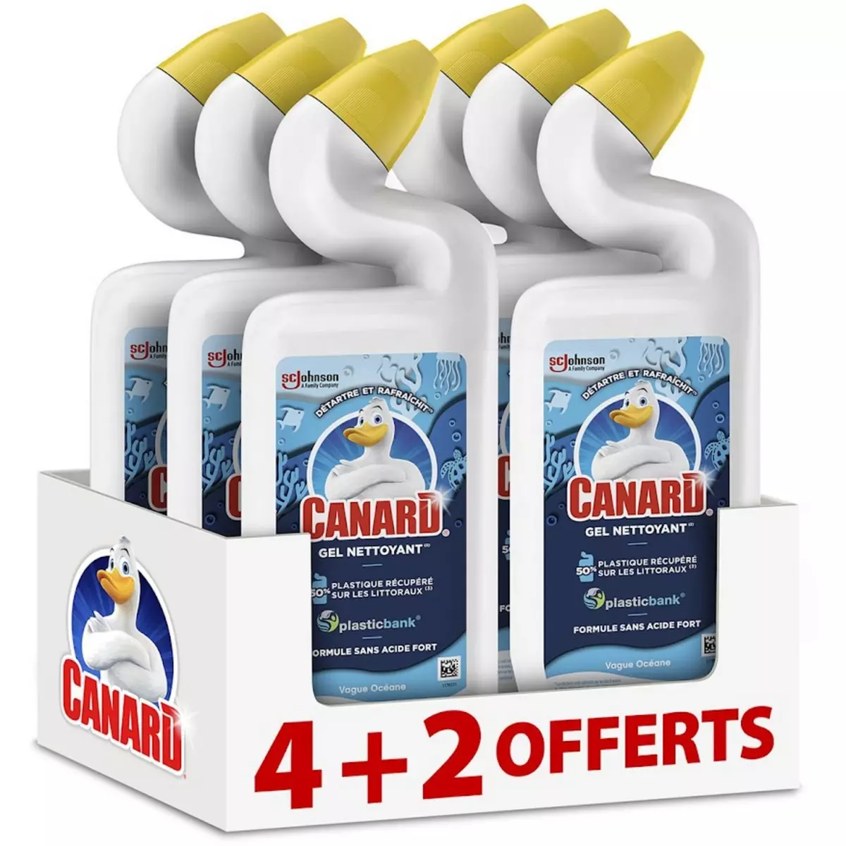 CANARD WC gel nettoyant vague océane 4 + 2 offerts 6x0.75l