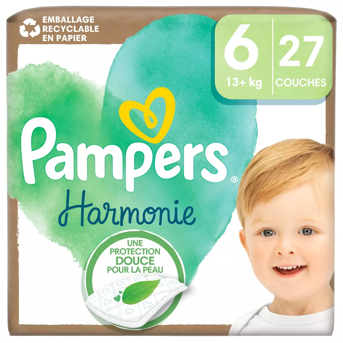 PAMPERS Harmonie couches taille 6 (+13kg) 27 couches