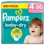 PAMPERS Baby-dry couches taille 4 (9-14kg) 60 couches