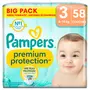 PAMPERS Premium protection couches taille 3 (6-10kg) 58 couches