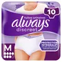 ALWAYS Discreet protection fuites urinaires taille M 10 protections