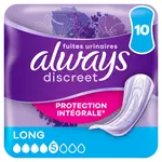 ALWAYS Discreet protection fuites urinaires long 10 protections