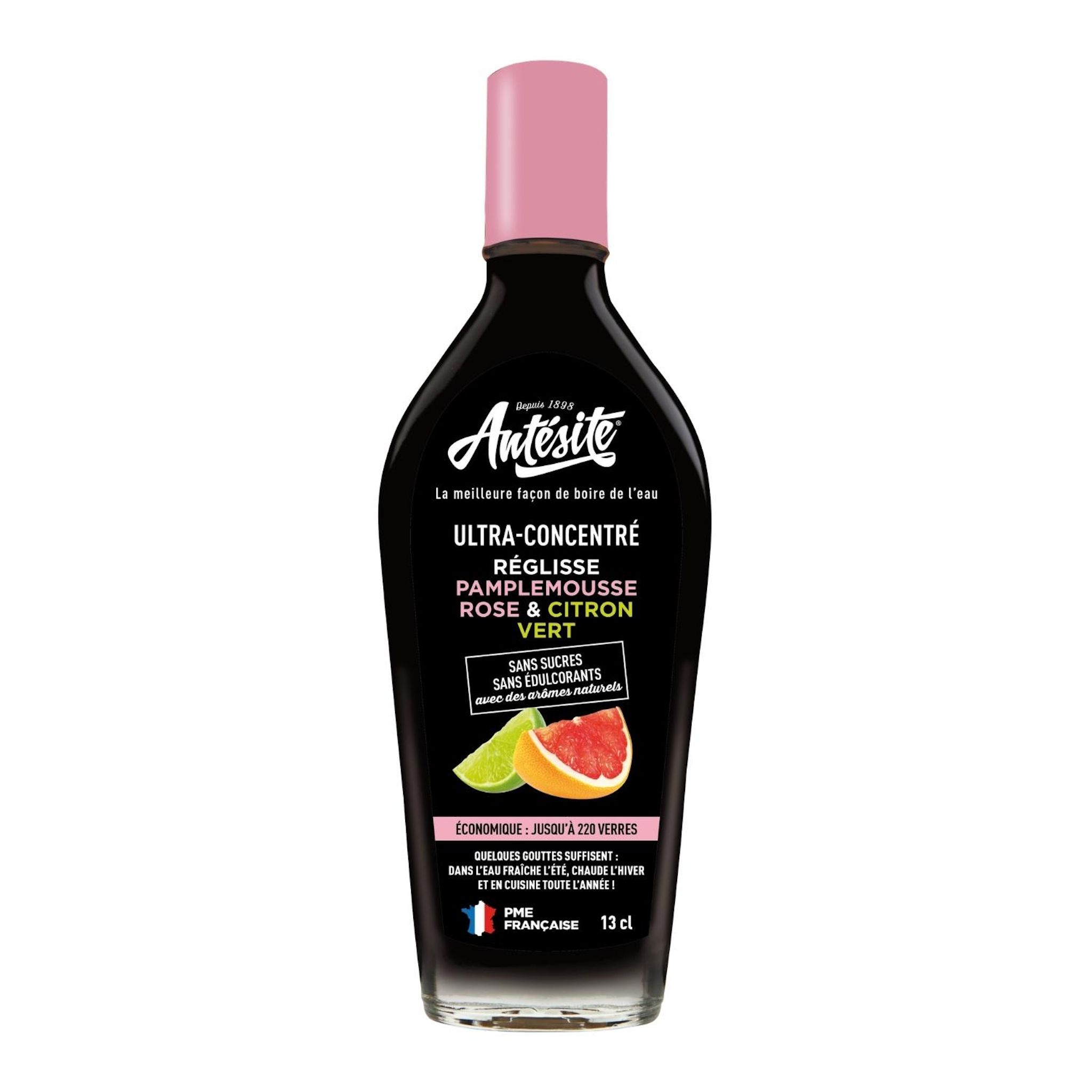 ANTESITE Sirop ultra concentré au réglisse pamplemousse rose et citron vert 13cl