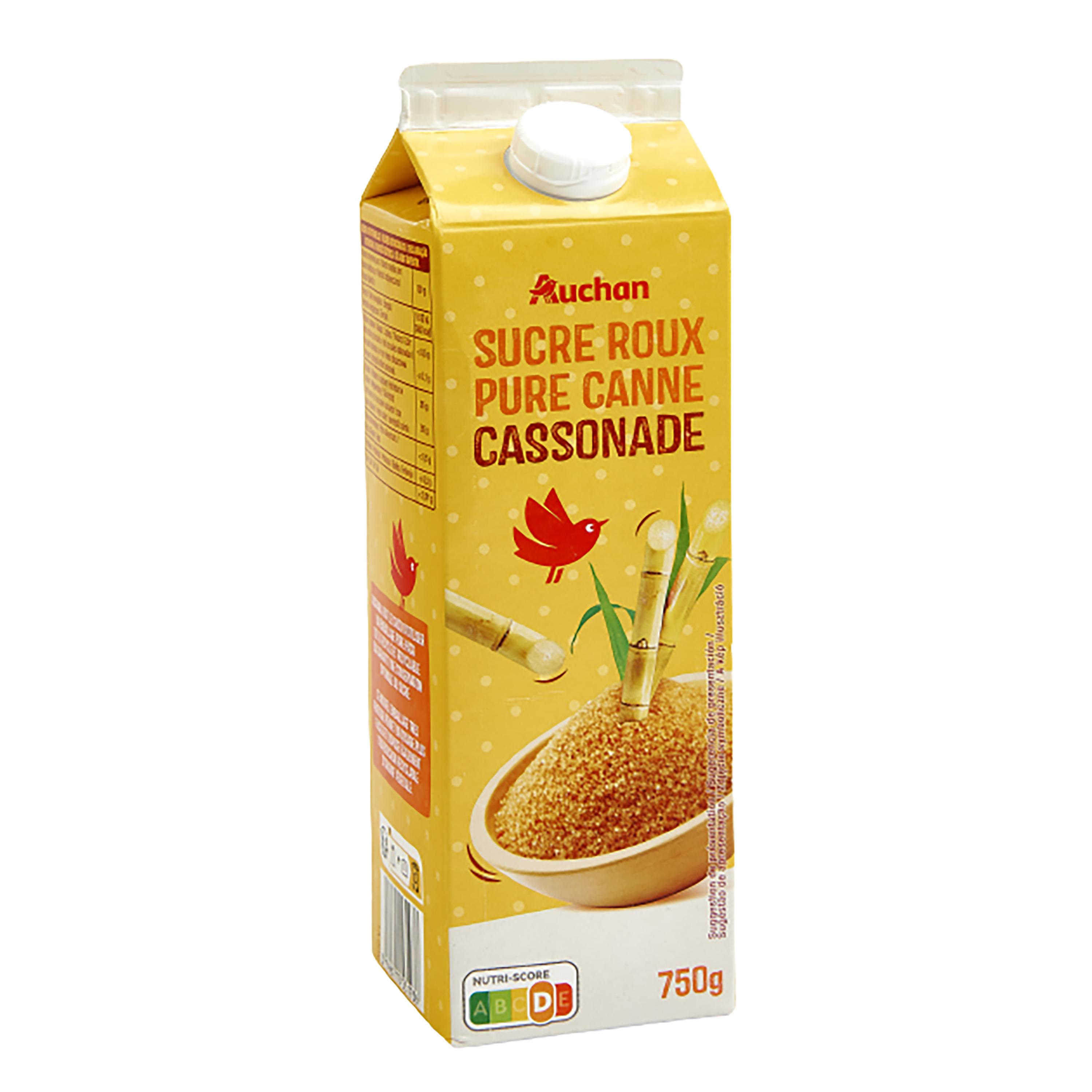 Voir la diapositive 3 : AUCHAN Sucre roux pure canne cassonade 750g