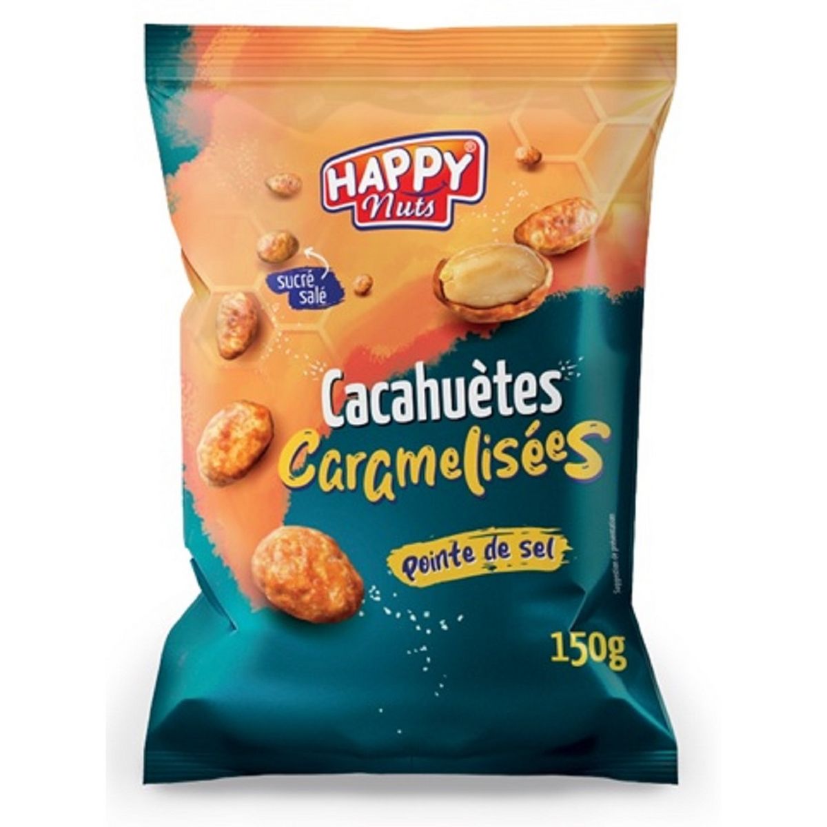 HAPPY NUTS Cacahuètes caramélisées pointe de sel 150g