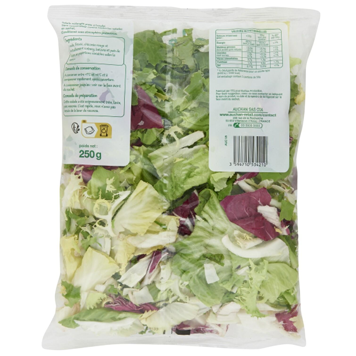 Voir la diapositive 2 : POUCE Salade mélangée 4/5 parts 250g