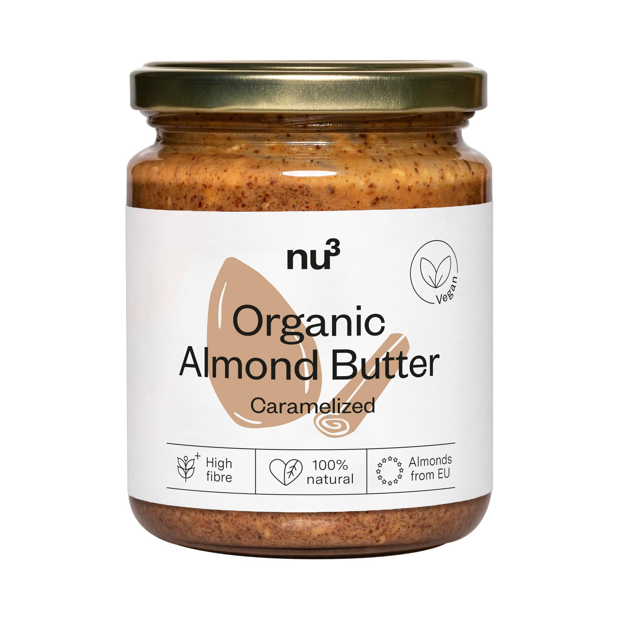 NU3 Beurre d'amande caramélisé vegan bio 250g