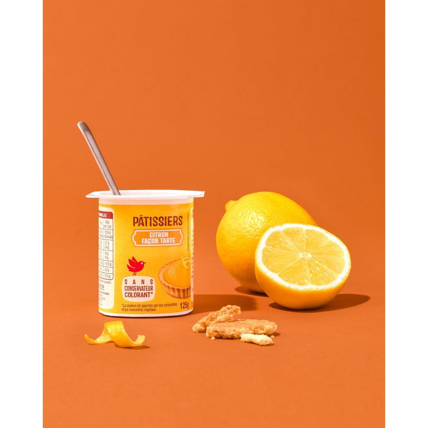 Voir la diapositive 2 : AUCHAN Yaourt pâtissier aux fruits panachés avec morceaux de biscuits 12x125g