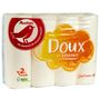 Voir la diapositive 2 : AUCHAN Papier toilette blanc doux et résistant 2 épaisseurs = 36 standards 24 rouleaux